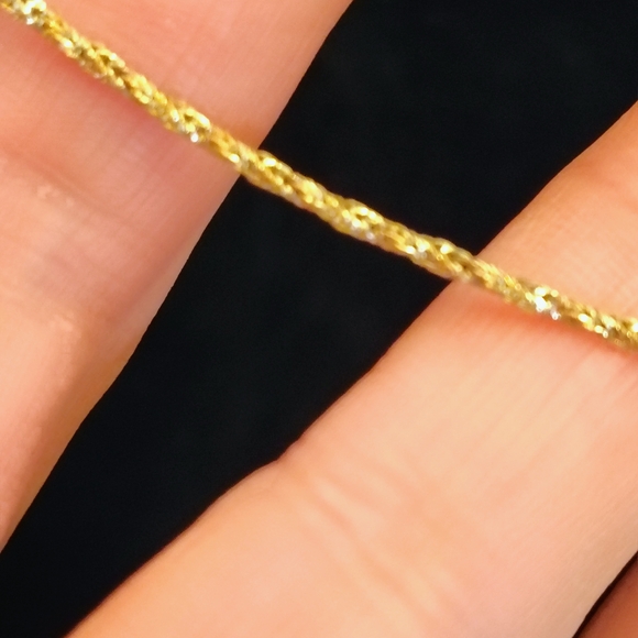 10k Gold Rope Chain 9 Inches - Picture 5 of 5
